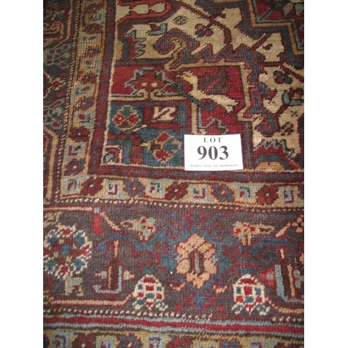 929 - A mid 20th century Persian carpet, central motif on a claret field. 189cm x 273cm.
Condition report:... 