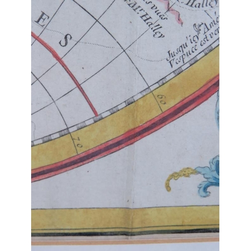 15 - A 1755 Phillipe Bauche/Guillaume De'Lisle Mappemonde a L'Usage du Roy world map. Hand tinted engravi... 