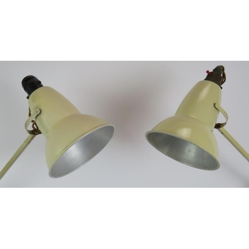 175 - Two original Anglepoise lamps by George Cawardine for Herbert Terry & Sons, model 1227, both cream w... 