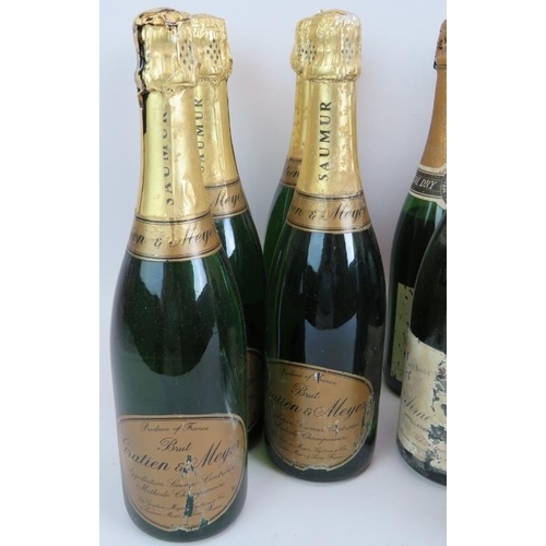 217 - Two bottles of champagne and 15 bottles of French sparkling wines including Saumur, Vin Mousseux, Cr... 