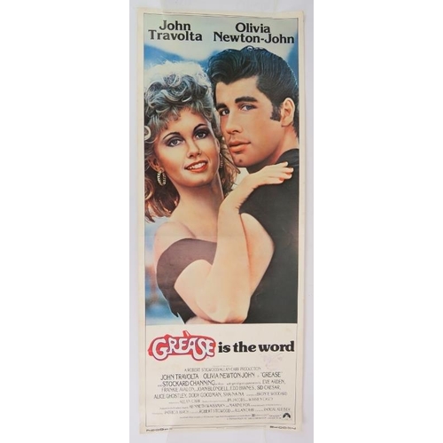 236 - An original 1978 Grease film US insert poster with receipt for £150. 36cm x 92cm.
Condition report: ... 