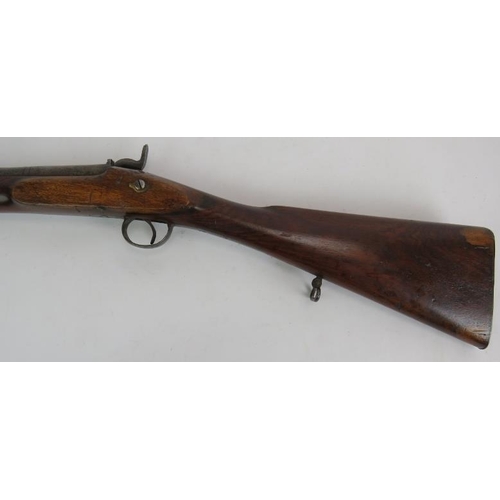 27 - A late 19th century 'Whitworth' style percussion rifle, Serial No 9011 with chased Indian markings t... 