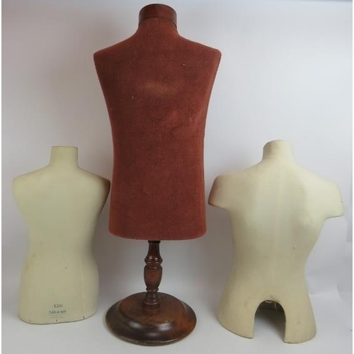 30 - A contemporary male torso shop display mannequin on stand, a vintage Siegel and Stockman child's man... 