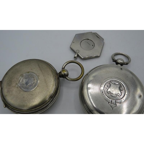 389 - A 'Railway Timekeeper' integral lever specially examined, silver cased pocket watch, Chester 1895, t... 