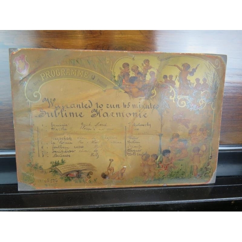 39 - A large impressive 19th century Swiss music box with original play list card guaranteeing 45 minutes... 