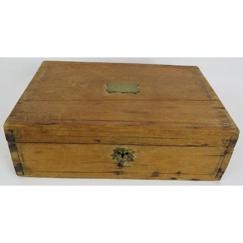 40 - A Regency rosewood workbox with gilt brass handles and ball and claw feet, and a box with plaque eng... 