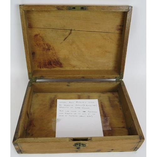 40 - A Regency rosewood workbox with gilt brass handles and ball and claw feet, and a box with plaque eng... 