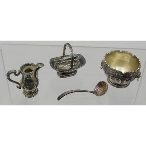 421 - 'The Royal Tunbridge Wells Miniatures', comprising of seven hallmarked sterling silver pieces, by Ma... 