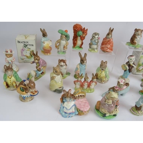 48 - A large collection of Beswick pottery Beatrix Potter figures, 34 in total. Tallest 11cm.
Condition r... 