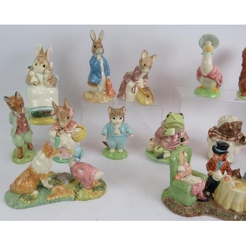 49 - A collection of Beswick pottery limited edition Beatrix Potter figures plus a Mad Hatter's tea party... 