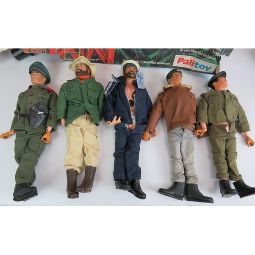 50 - A large quantity of vintage Palitoy Action Man figures, accessories and vehicles including five figu... 