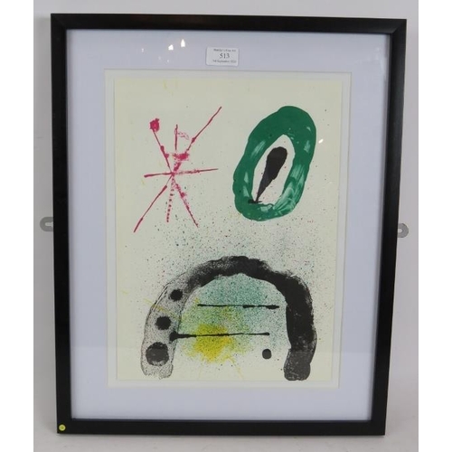 513 - Joan Miro (Spanish, 1893-1983) - 'Composition', original lithograph, c.1963, edition of 1500, 38cm x... 