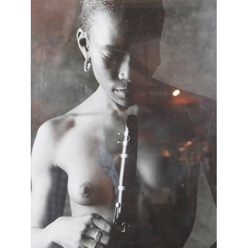 518 - Derek Seaward (Contemporary) - 'Clarinet', hand-signed silver Gelatin Photograph, 35cm x 25cm, frame... 