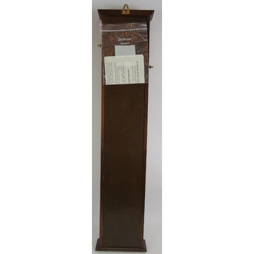 60 - A contemporary copy of an Admiral Fitzroy barometer in mahogany case with instructions. Height 97cm.... 