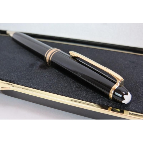 7 - A Mont Blanc Meisterstuck ball point pen with original case and guarantee card. Serial Number XE2355... 