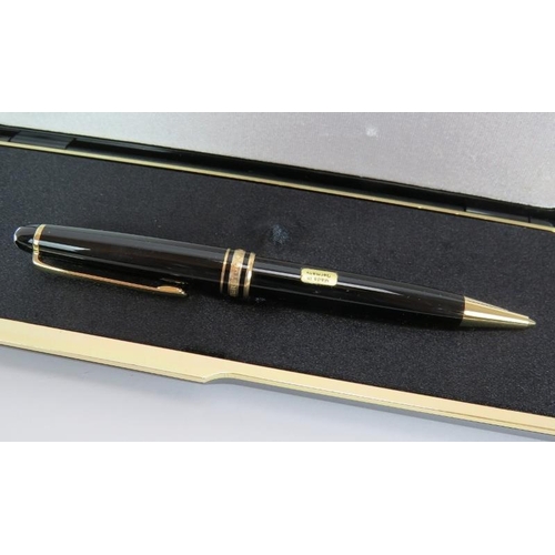 7 - A Mont Blanc Meisterstuck ball point pen with original case and guarantee card. Serial Number XE2355... 