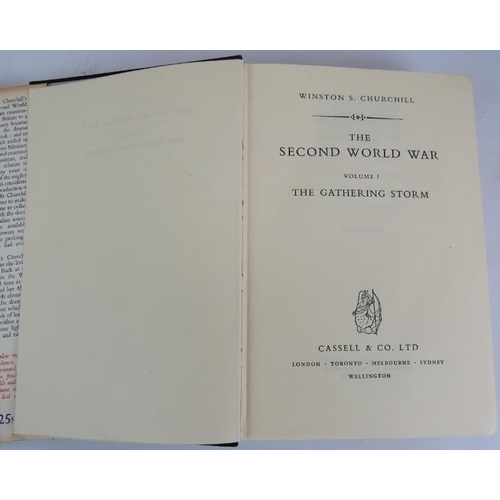 82 - A six volume set of first edition 'The Second World War' by Winston Churchill, published 1948/54 and... 