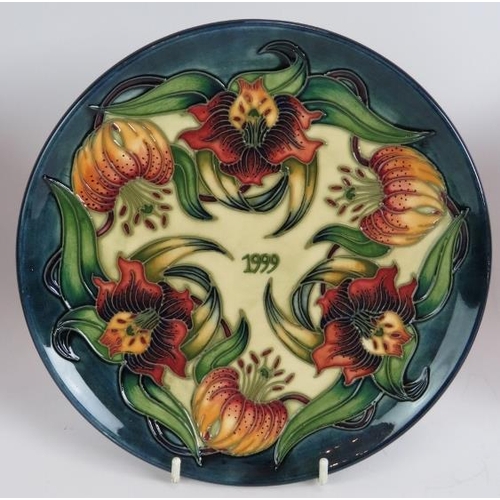 85 - Three Moorcroft pottery calendar plates, 1998, 1999 and 2001. Each being a limited edition of 750. D... 