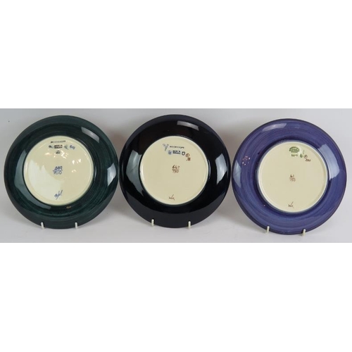 85 - Three Moorcroft pottery calendar plates, 1998, 1999 and 2001. Each being a limited edition of 750. D... 