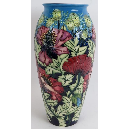 87 - A large Moorcroft pottery vase, limited edition Poppy design signed by Rachel Bishop, No 170/350, 20... 