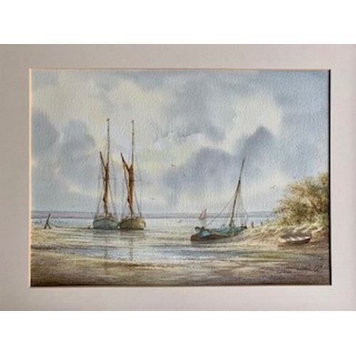 602 - Alan Whitehead (B.1952) - 'Seascape', watercolour, 25cm x 35 cm, framed and glazed, signed lower rig... 