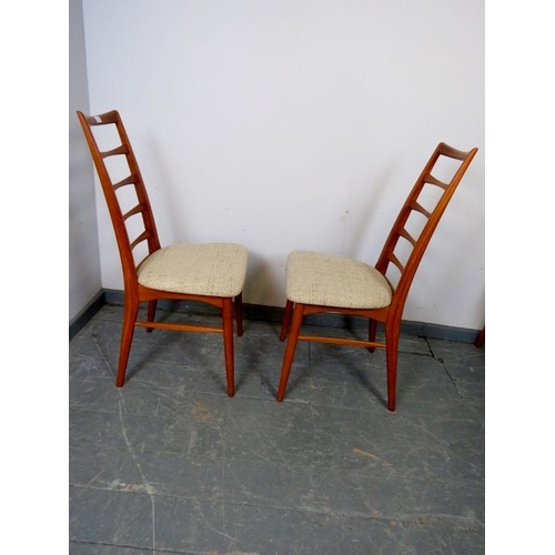 707 - A set of four mid-century Danish ‘Lis’ teak dining chairs by Niels Koefoeds for Koefoeds Hornslet, r... 