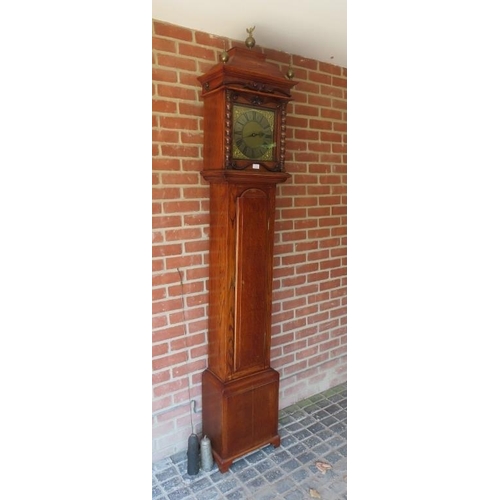 876 - A 19th century oak cased 30-hour striking longcase clock by Thomas Page of Bishops Stortford, the ho... 