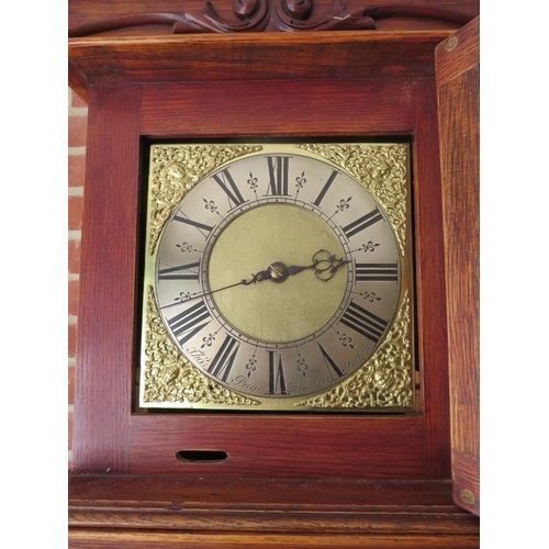 876 - A 19th century oak cased 30-hour striking longcase clock by Thomas Page of Bishops Stortford, the ho... 