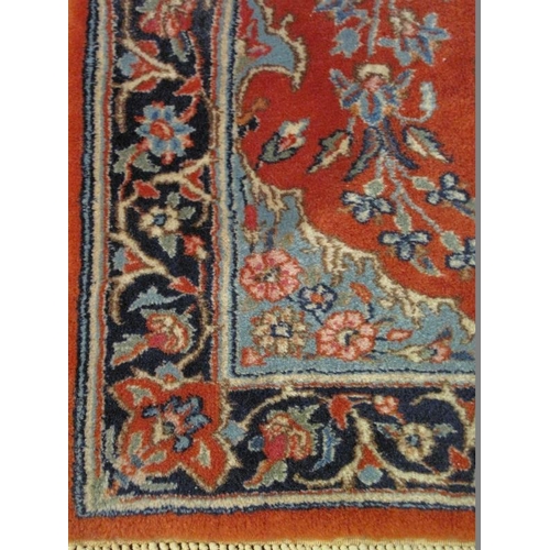 917 - A pair of small Persian rugs, with labels for 'Isfahan' and 'Abadian', 20th century, eac approx 120c... 