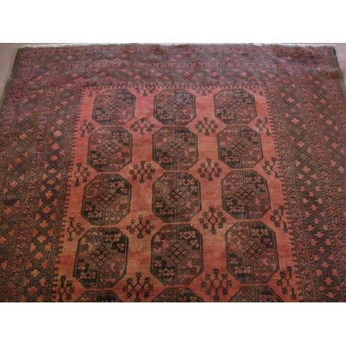 923 - A vintage Persian rug, probably early 20th century, decorated with a central field of 21 octagonal m... 