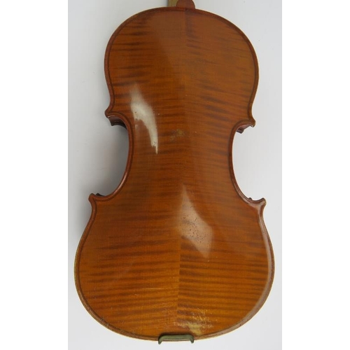 118 - A good quality Hawkes & Sons Tyrolese violin 4/4, c1930. Original case, 2 bows, spare bridge etc.
Co... 