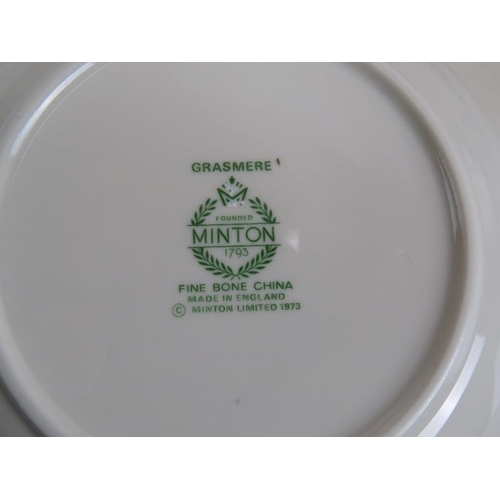 121 - A 55 piece 8 setting Minton dinner service in Grasmere pattern including 3 sizes of plates, 2 sizes ... 