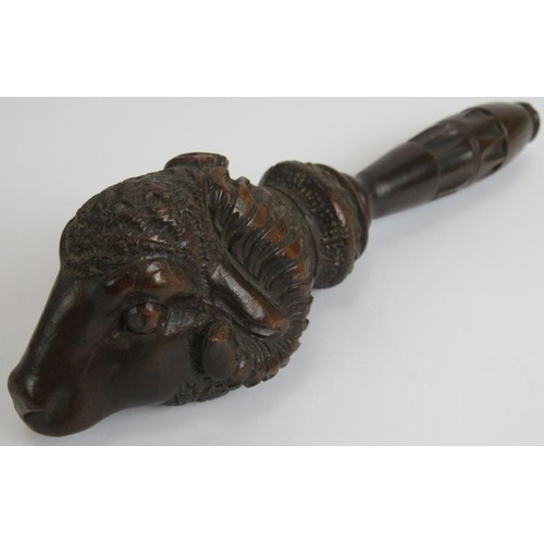 127 - A mixed lot of collectables including a plaster classical frieze, carved ram's head nutcracker, Fren... 