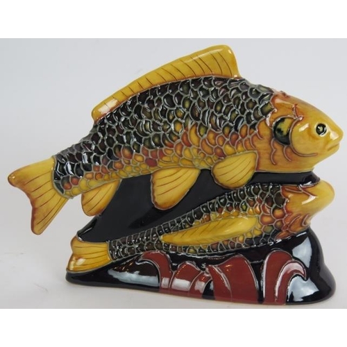 158 - A Moorcroft pottery carp figurine with box. Height 9cm. Marked to base.
Condition report: No issues.