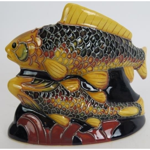 158 - A Moorcroft pottery carp figurine with box. Height 9cm. Marked to base.
Condition report: No issues.