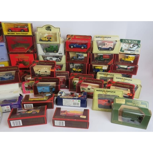 172 - A collection of over 40 model cars, vans, buses etc mainly Matchbox Models of Yesteryear, all boxed ... 