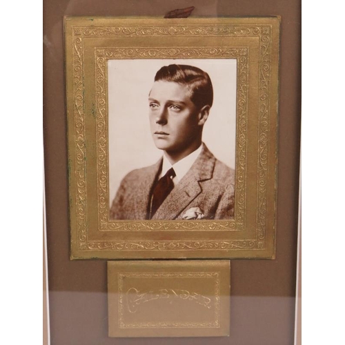 19 - A 1937 Edward VIII photograph calendar set in gilt card mount, framed and glazed. Overall 38cm x 46c... 