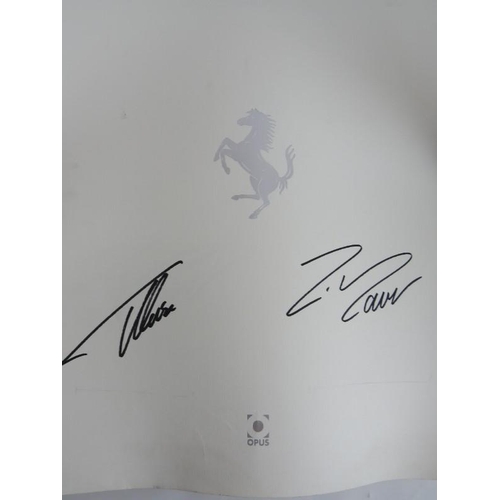 217 - A collection of mainly Formula 1 promotional posters and signed sheets including Kimi Raikkonen and ... 