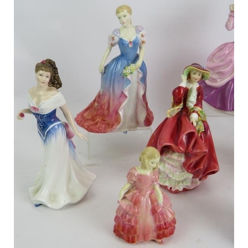 236 - Ten various Royal Doulton figurines including Lady Pamela, Rose, Southern Belle, Sunday Morning, Mau... 