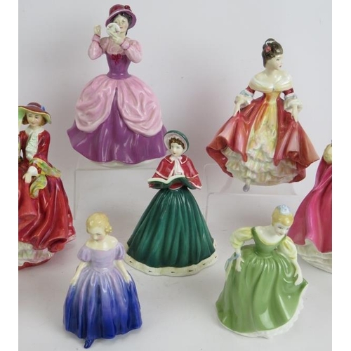 236 - Ten various Royal Doulton figurines including Lady Pamela, Rose, Southern Belle, Sunday Morning, Mau... 