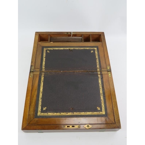 273 - A 19th century brass bound mahogany writing slope with internal fittings. 35cm x 23cm x 15cm.
Condit... 