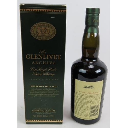 293 - One bottle of the Glenlivet Archive single malt scotch whisky, 70cl 43% vol, with box.
Condition rep... 