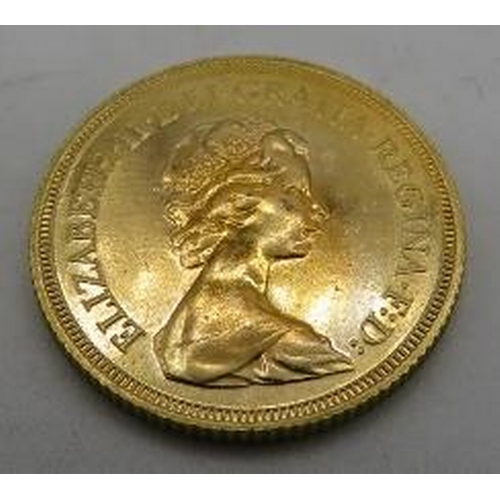 454 - A 1981 gold Sovereign. in very good condition.