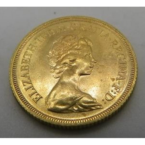 455 - A 1981 gold Sovereign. In very good condition.