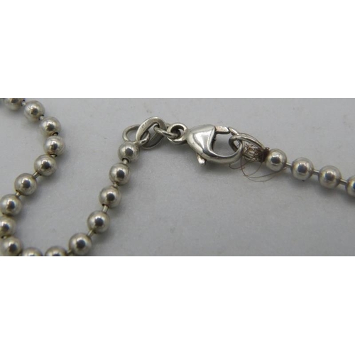 458 - A fully hallmarked silver leaf pendant on a ball chain with 925 stamped lobster clasp, and a pair of... 