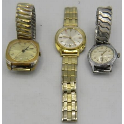 472 - A collection of 3 vintage gentleman's wristwatch's 'Gisa',  'Cronic' and Tanodor.
Condition report: ... 