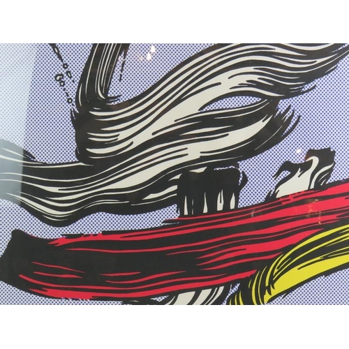 501 - Roy Lichtenstein (1923-1997) - 'Brushstrokes', 1967, original screen print, 56cm x 76cm, framed. 
Co... 