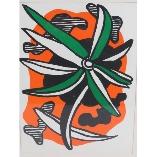 510 - Fernand Leger (1881-1955) - 'La Fleur', original 1971 lithograph, commissioned for publication in 'X... 