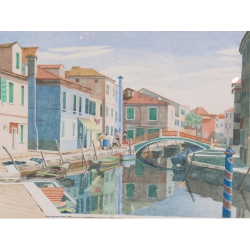 529 - Bernard Emm (20th century) - 'Burano, Venice', watercolour, signed, 26cm x 38cm, framed.
Condition r... 