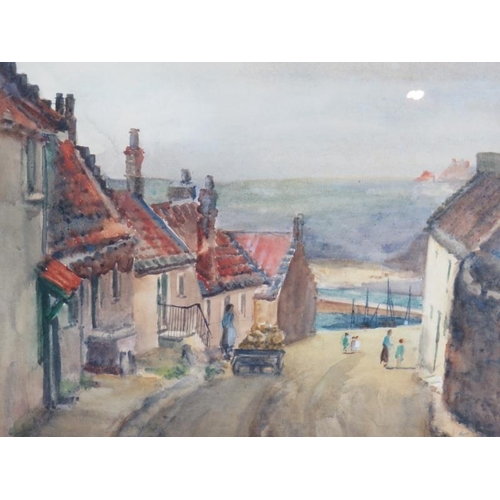 536 - Agnes Kyle (early 20th century) - 'Coastal town scene', watercolour, signed, 34cm x 50cm, framed.
Co... 